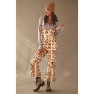 Free People x FP Movement Alpine Glow Printed Ski Bib Snow Pants $348
